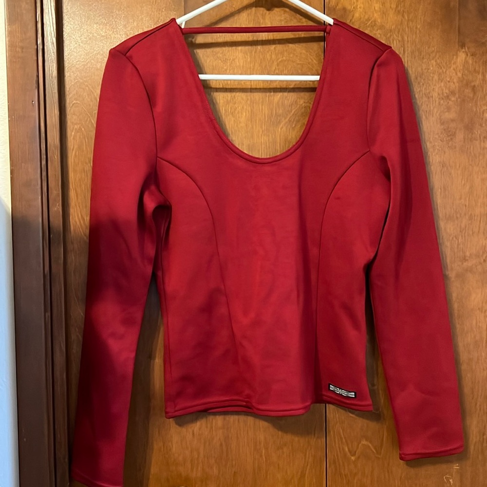 Hudson long sleeve red shirt